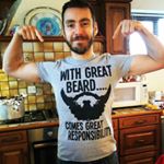 Decembeard 2016 : #GentOfTheDay @agdn1980 
@thecraigyb recognise this t-shirt? #WithGreatBeardComesGreatResponsibility

#RegalGentleman #gentleman #movember #tash #mustache #barber #barberlife #grooming #beard #beards #beardlife #bearded #beardgang #menswear #mensstyle #mensfashion #movember2015 #aw15 #ootd #Decembeard #decembeard2015 #moustache #dapper by @regalgentleman